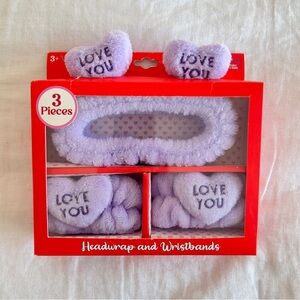 Purple Headwrap and Wristbands Set